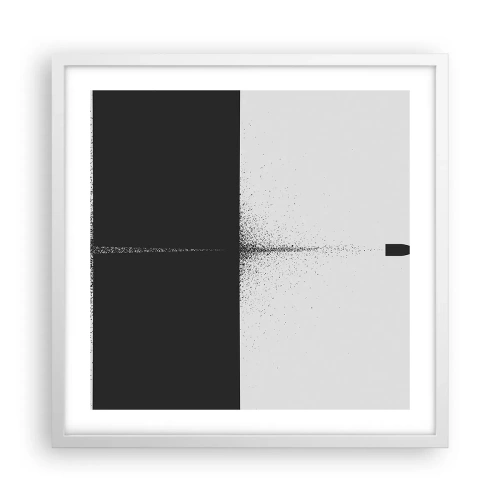 Affiche dans un cadre blanc - Poster - Droit au but - 50x50 cm