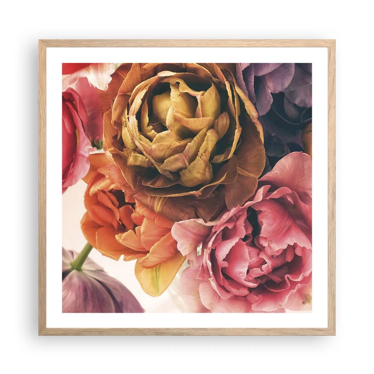 Affiche dans un chêne clair - Poster - La fête de la vie - 60x60 cm