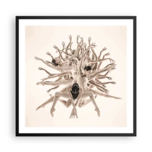 Affiche dans un cadre noir - Poster - S'épanouir en danse - 60x60 cm