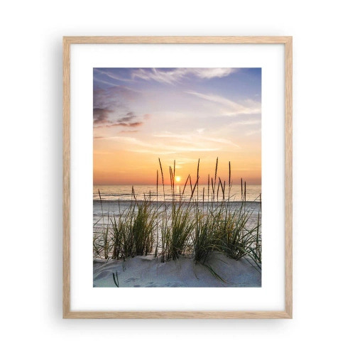 Affiche dans un chêne clair - Poster - Regarde, pense, ressent - 40x50 cm