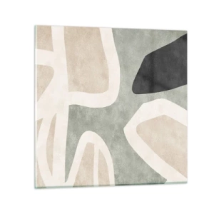 Impression sur verre - Image sur verre - Composition pour motif noir - 50x50 cm