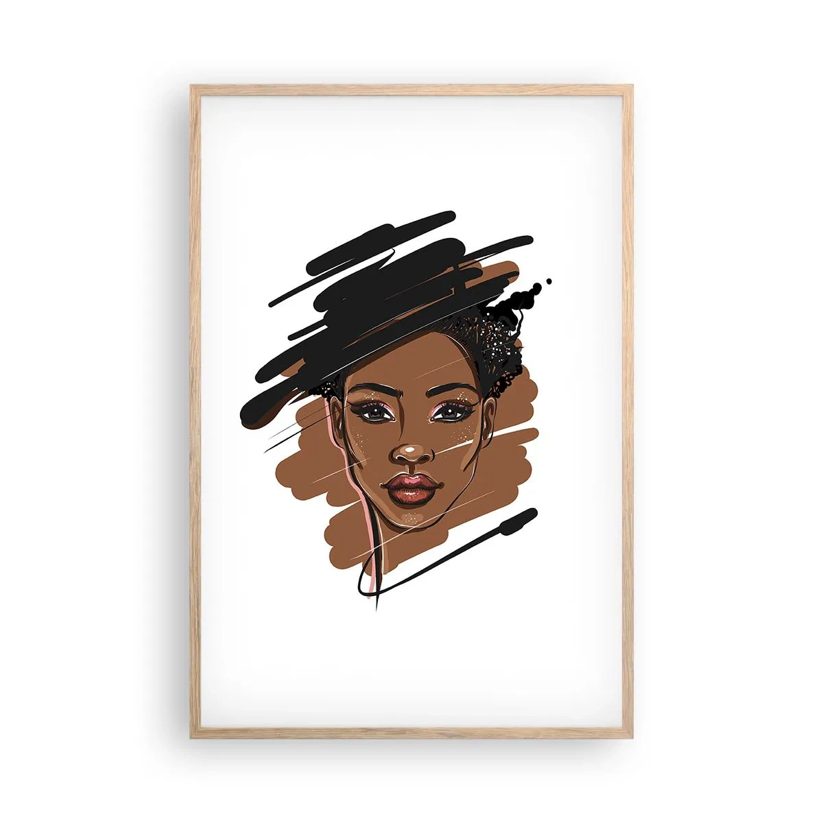 Affiche dans un chêne clair - Poster - Doux comme le chocolat - 61x91 cm