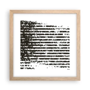 Affiche dans un chêne clair - Poster - Rythme et bruissement - 30x30 cm
