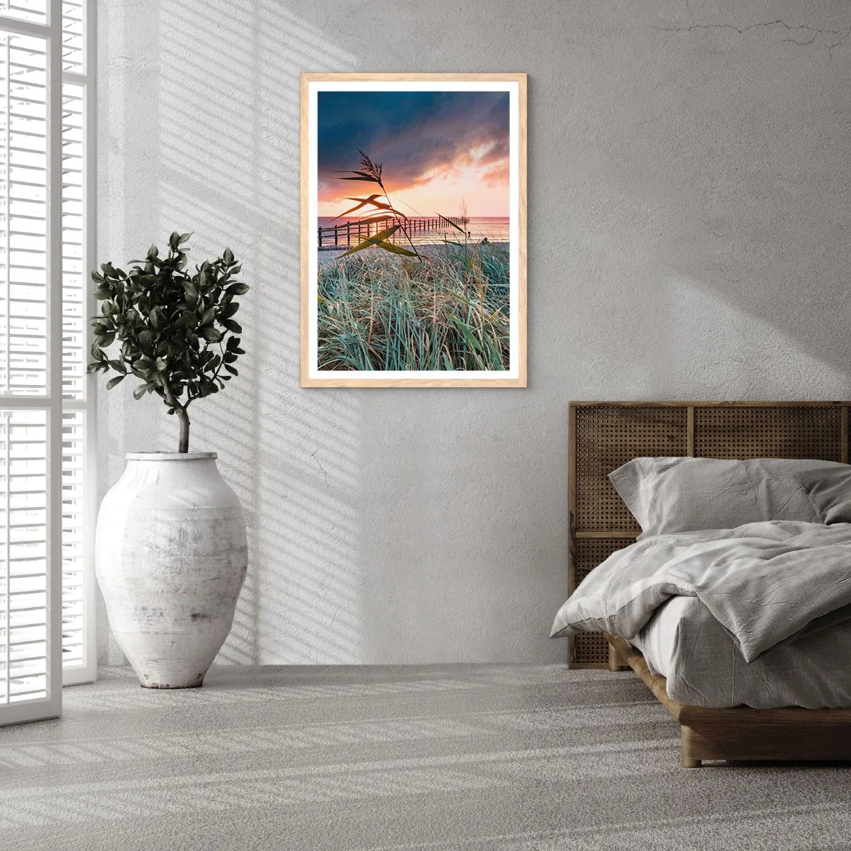 Affiche dans un chêne clair - Poster - Ça ne passe pas avec le vent - 61x91 cm