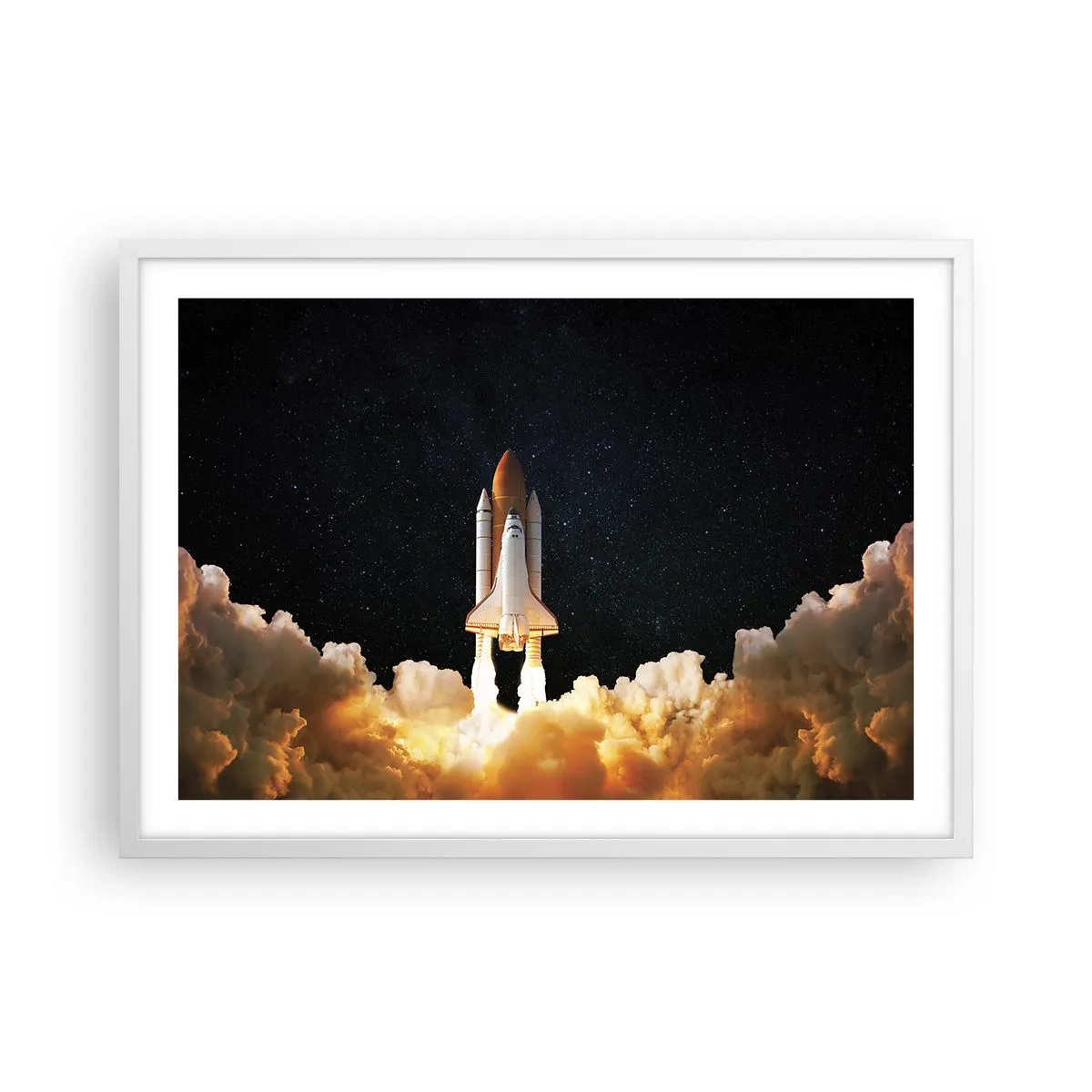 Affiche dans un cadre blanc - Poster - Ad astra! - 70x50 cm