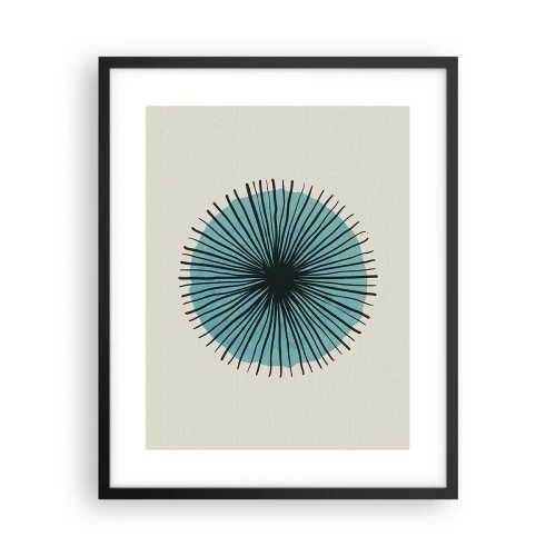 Affiche dans un cadre noir - Poster - Rayonnant dans l'azur - 40x50 cm