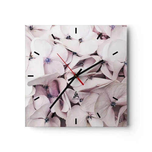 Horloge murale - Pendule murale - Dans un flot de fleurs - 40x40 cm