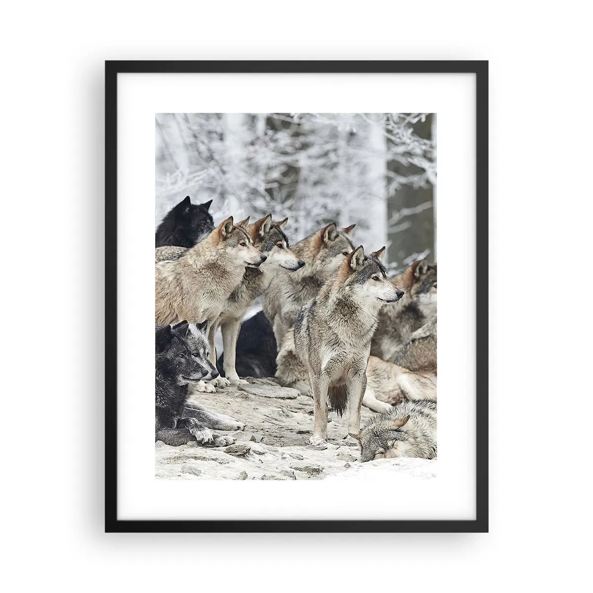 Affiche dans un cadre noir - Poster - Famille et amis - 40x50 cm