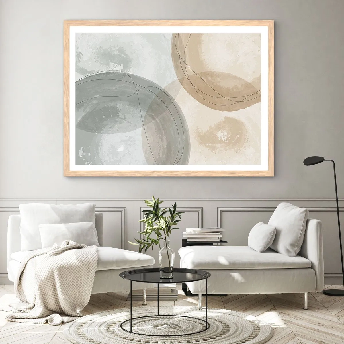 Affiche dans un chêne clair - Poster - Mondes pénétrants - 40x30 cm