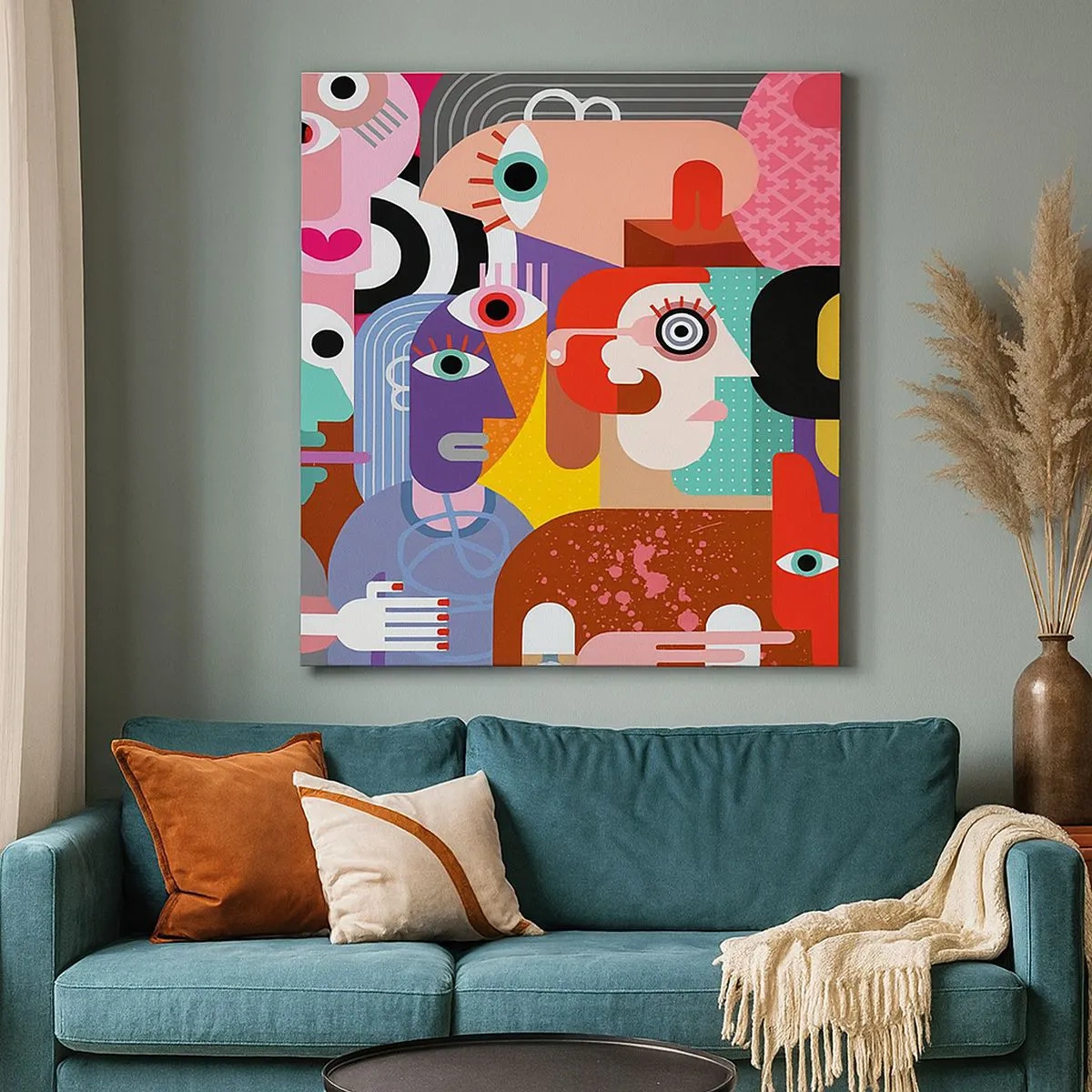 Impression sur toile - Image sur toile - Nous par M. Picasso - 30x30 cm