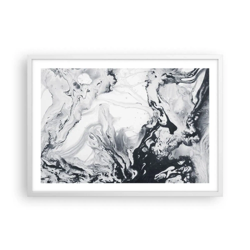 Affiche dans un cadre blanc - Poster - Au centre de la Terre - 70x50 cm