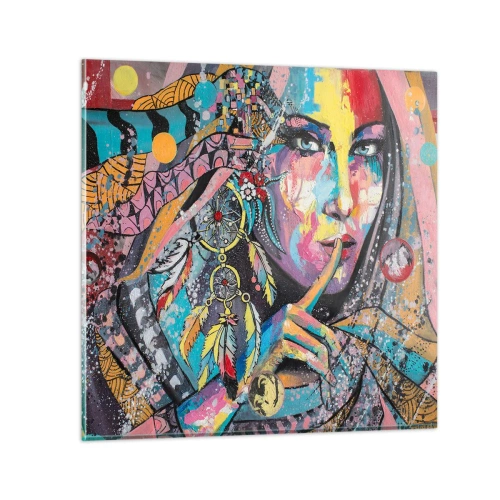 Impression sur verre - Image sur verre - Taisez-vous jusqu'à ce que vous compreniez - 40x40 cm