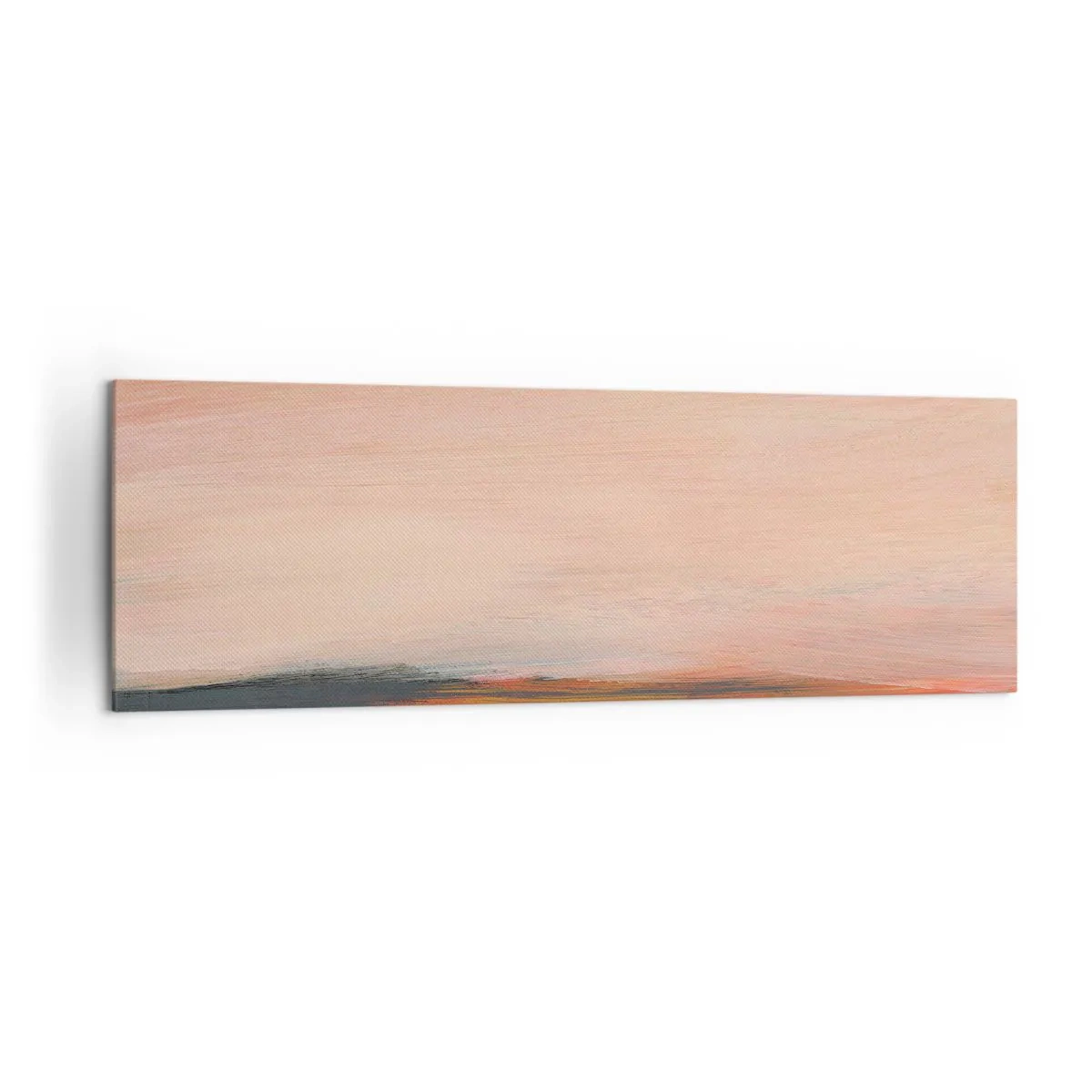 Impression sur toile - Image sur toile - Un paysage aux tons roses et dorés - 160x50cm - Dans les tons de roses - Décoration murale moderne pour le salon et la chambre ARTTOR