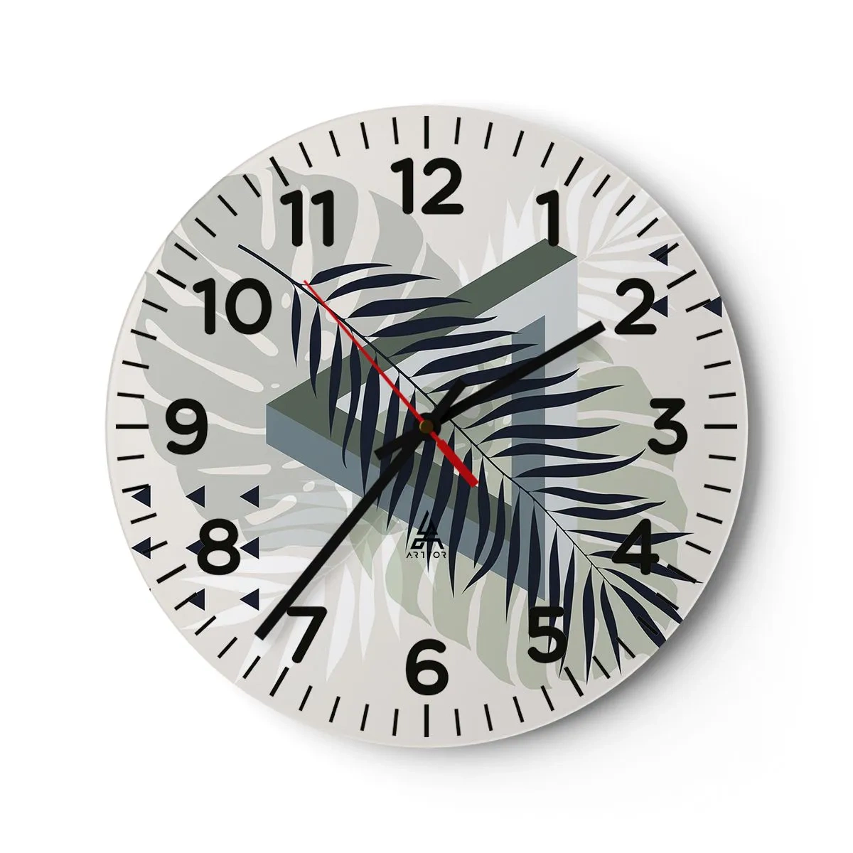 Horloge murale - Pendule murale - Nature et géométrie - deux odres? - 30x30 cm