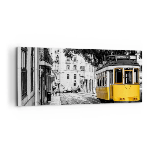 Impression sur toile - Image sur toile - Et du fado en arrière-plan - 100x40 cm