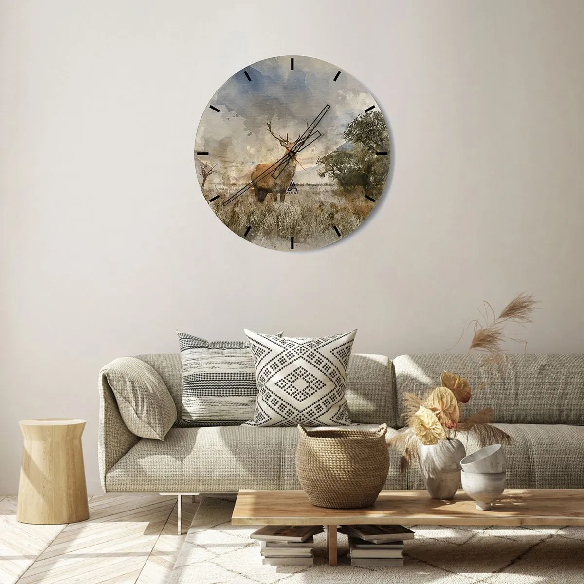 Horloge murale - Pendule murale - Dignité - force - majesté - 40x40 cm