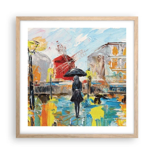 Affiche dans un chêne clair - Poster - Légende parisienne - 50x50 cm