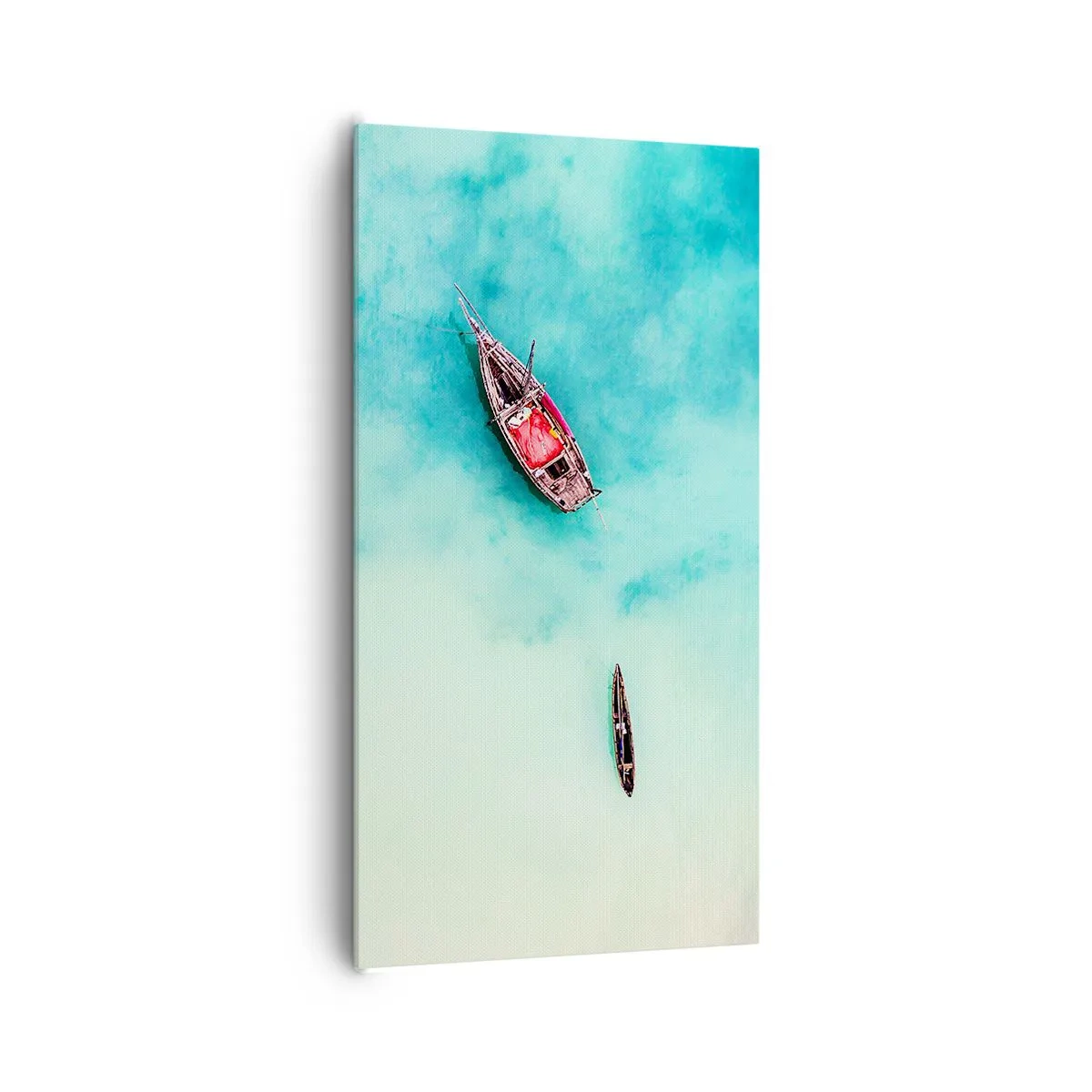 Impression sur toile - Image sur toile - Car sur les plages de Zanzibar, quand il y a un débordement d'eau... - 65x120 cm