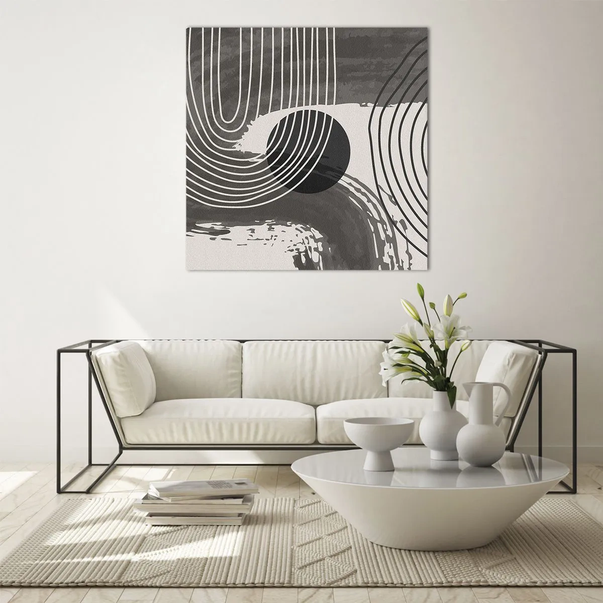 Impression sur verre - Image sur verre - L'ovale gagne - 40x40 cm