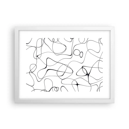 Affiche dans un cadre blanc - Poster - Le chemin de la vie, les voies du hasard - 40x30 cm