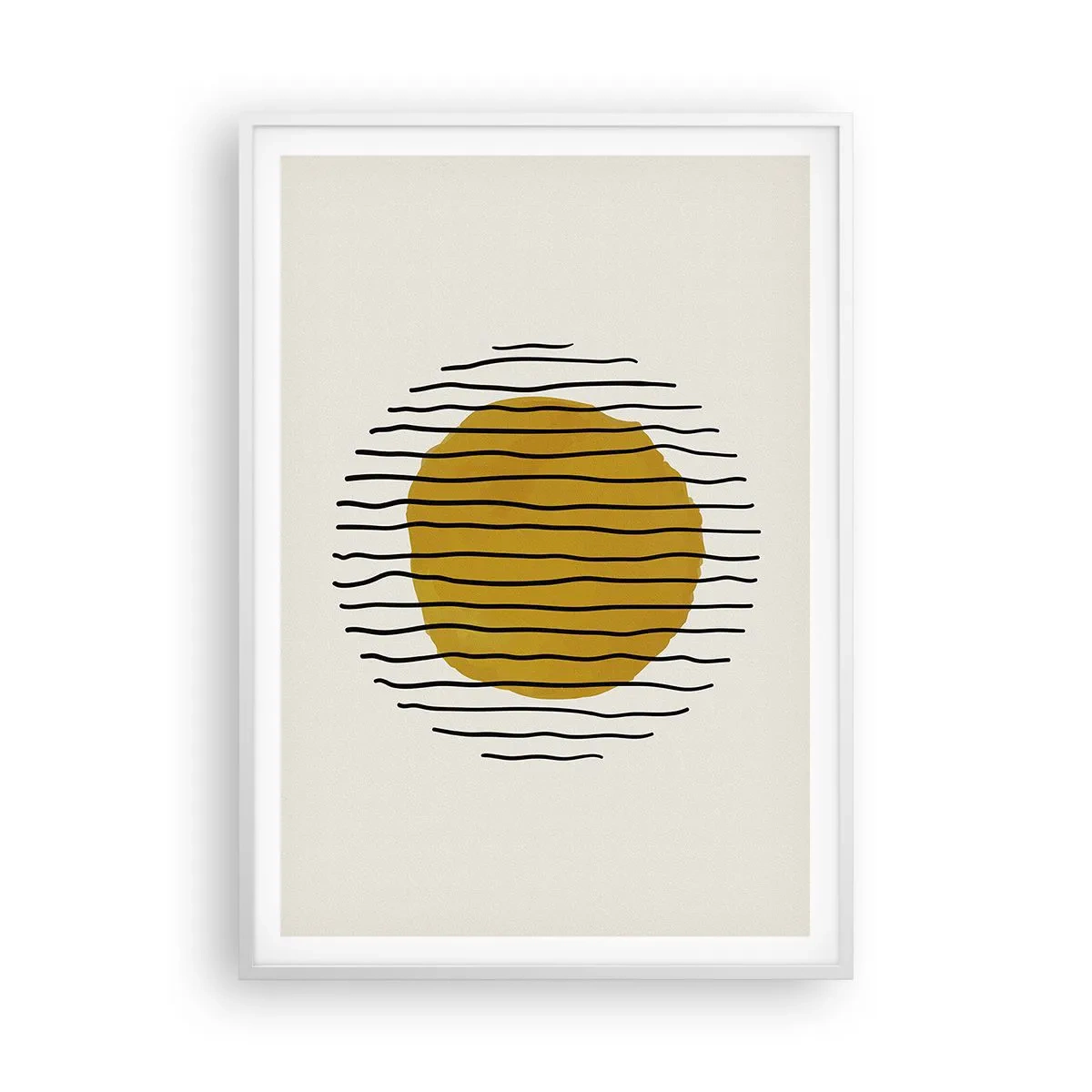 Affiche dans un cadre blanc - Poster - Abstraction tremblante de chaleur - 70x100 cm