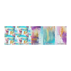 Échantillon de Papier Peint Premium Canvas - Labyrinthe reluisant - Abstraction, Morceau, Peinture - 100x30 cm