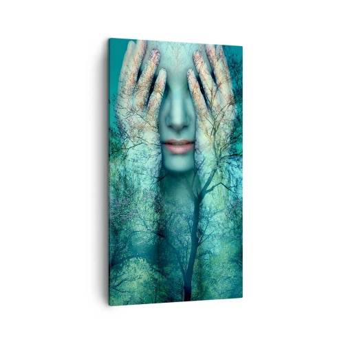 Impression sur toile - Image sur toile - immergé dans l'azur - 45x80 cm