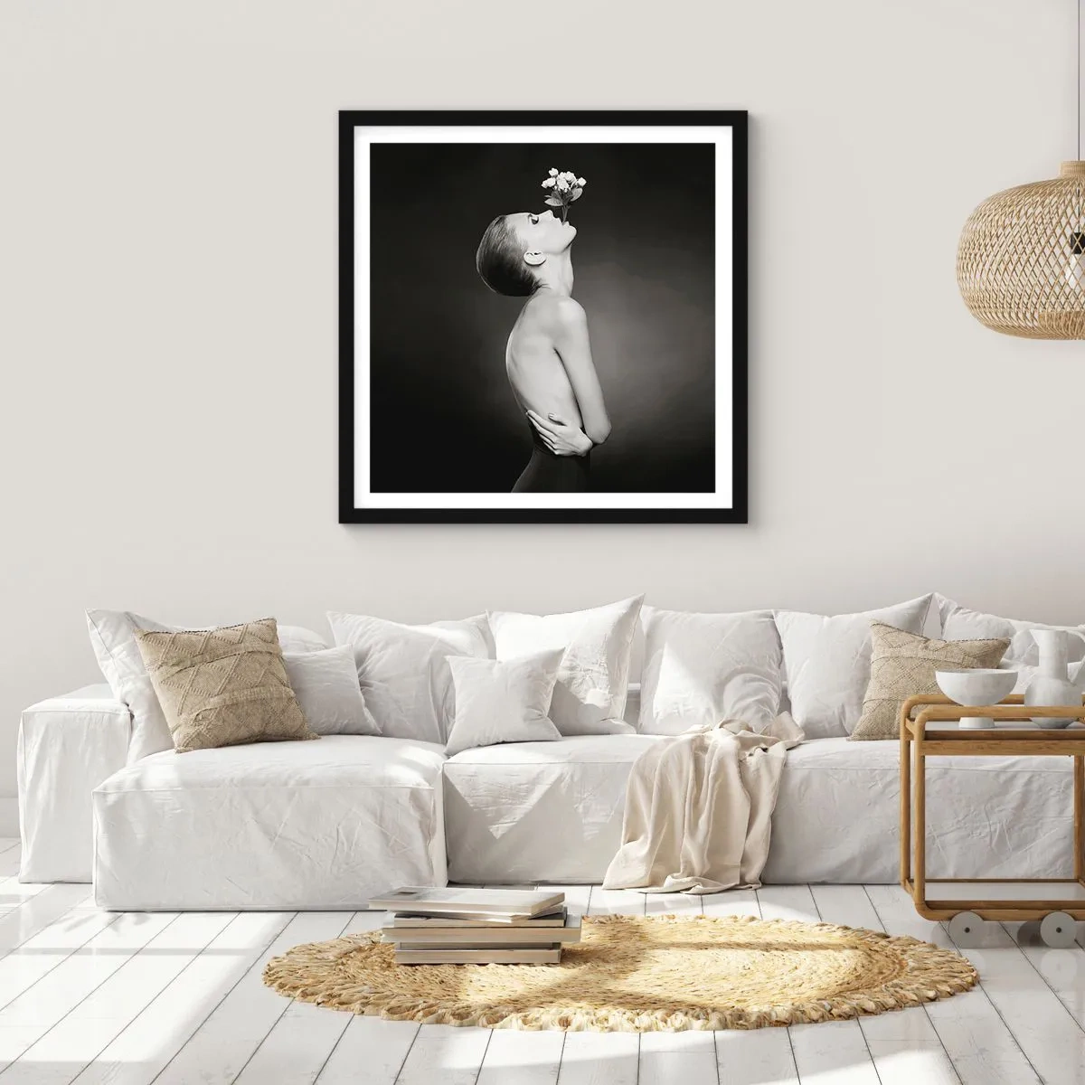 Affiche dans un cadre noir - Poster - Elégance excentrique - 60x60 cm