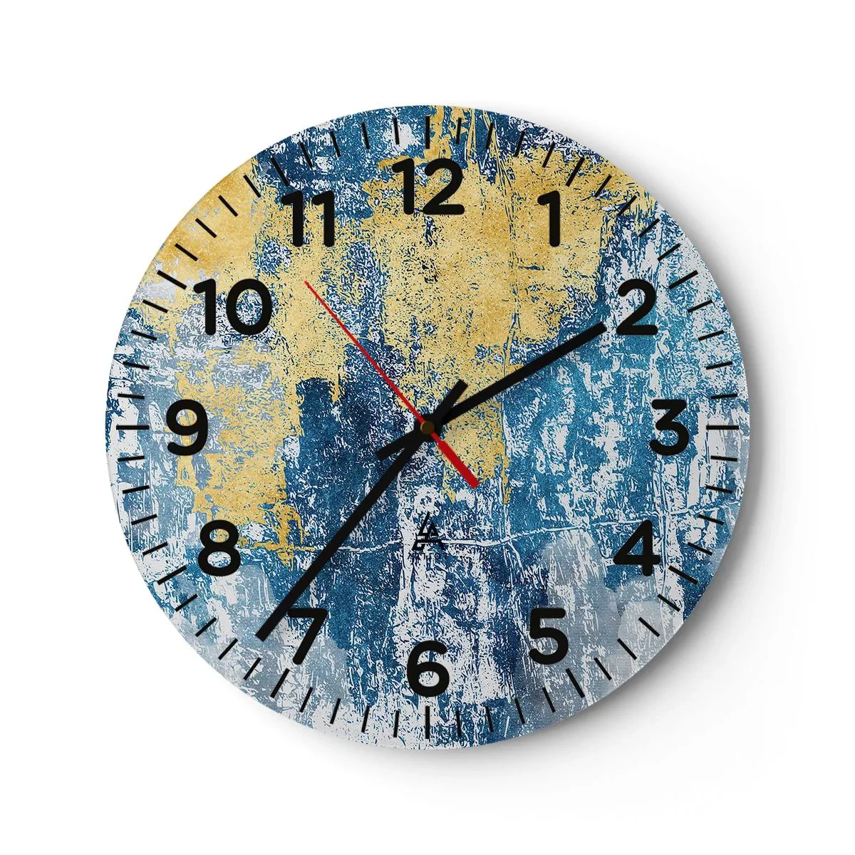 Horloge murale - Pendule murale - Abstraction du temps - 40x40 cm
