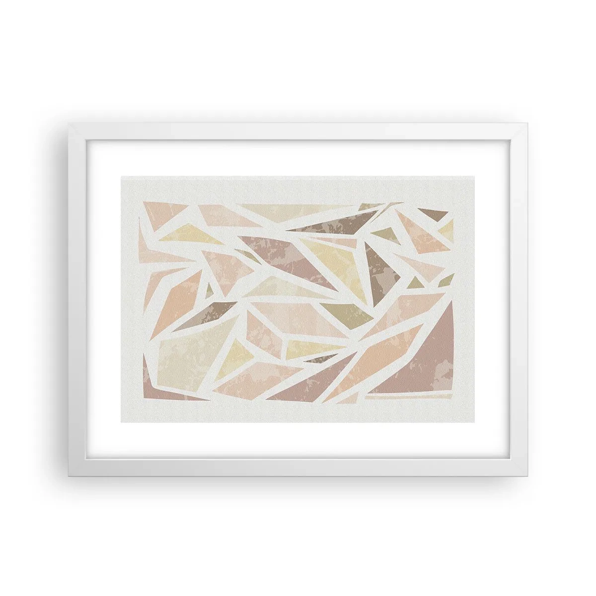 Affiche dans un cadre blanc - Poster - Composition de vitraux - 40x30 cm