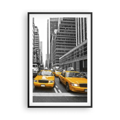 Affiche dans un cadre noir - Poster - C'est nous qui colorons la ville - 61x91 cm