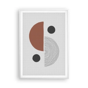 Affiche dans un cadre blanc - Poster - Perfection de la roue - 70x100 cm
