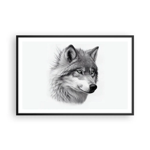 Affiche dans un cadre noir - Poster - Alpha – sans aucun doute - 91x61 cm