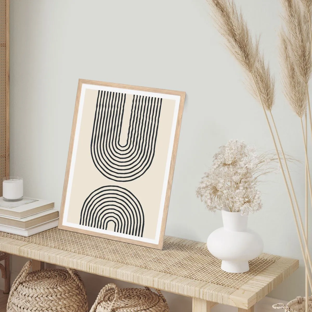 Affiche dans un chêne clair - Poster - Dans un instant... - 30x40 cm