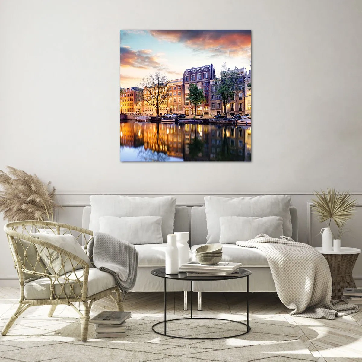 Impression sur verre - Image sur verre - Beauté hollandaise sobre et sereine - 70x70 cm