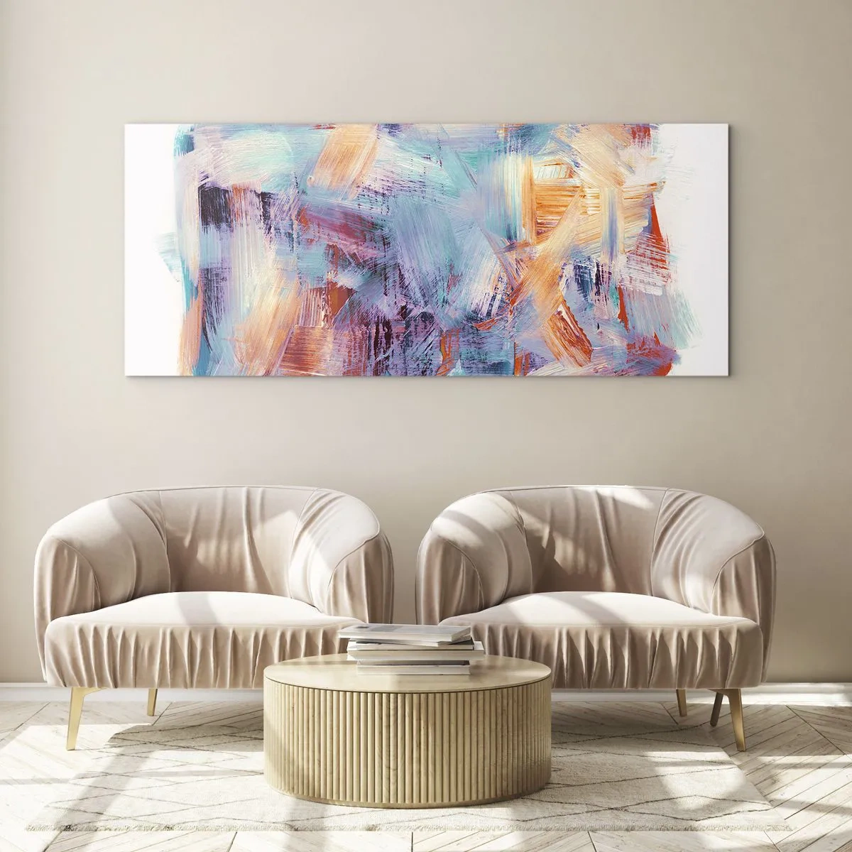 Impression sur verre - Image sur verre - Un désordre coloré - 90x30 cm