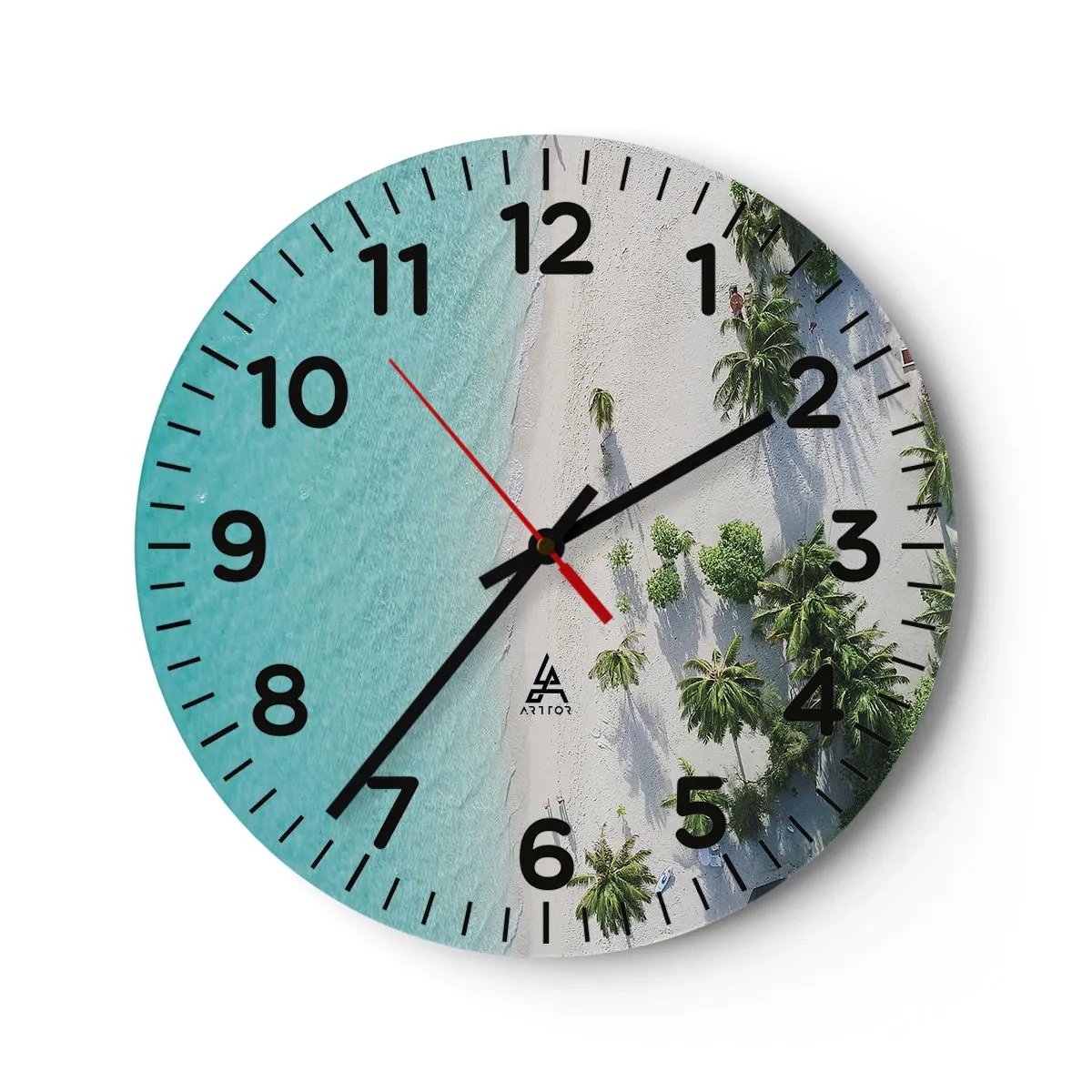 Horloge murale - Pendule murale - Vacances au paradis - 40x40 cm