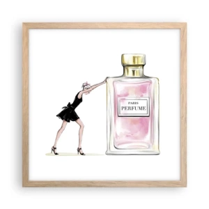 Affiche dans un chêne clair - Poster - L'essence des femmes - 40x40 cm