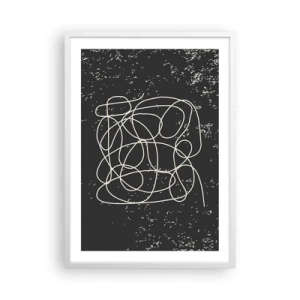 Affiche dans un cadre blanc - Poster - Errance des pensées - 50x70 cm
