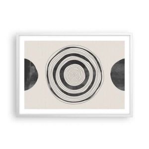 Affiche dans un cadre blanc - Poster - Ce qui est important c'est ce qu'il y a entre les deux - 70x50 cm