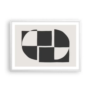 Affiche dans un cadre blanc - Poster - Antithèse - Synthèse - 70x50 cm