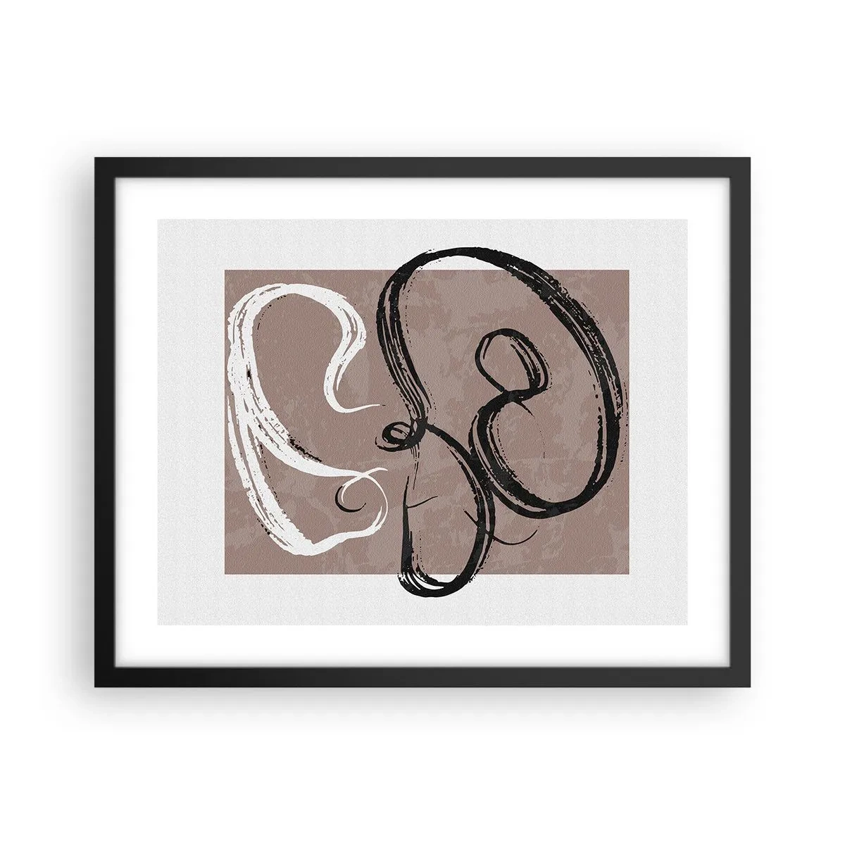 Affiche dans un cadre noir - Poster - Composition – la recherche de la plénitude - 50x40 cm