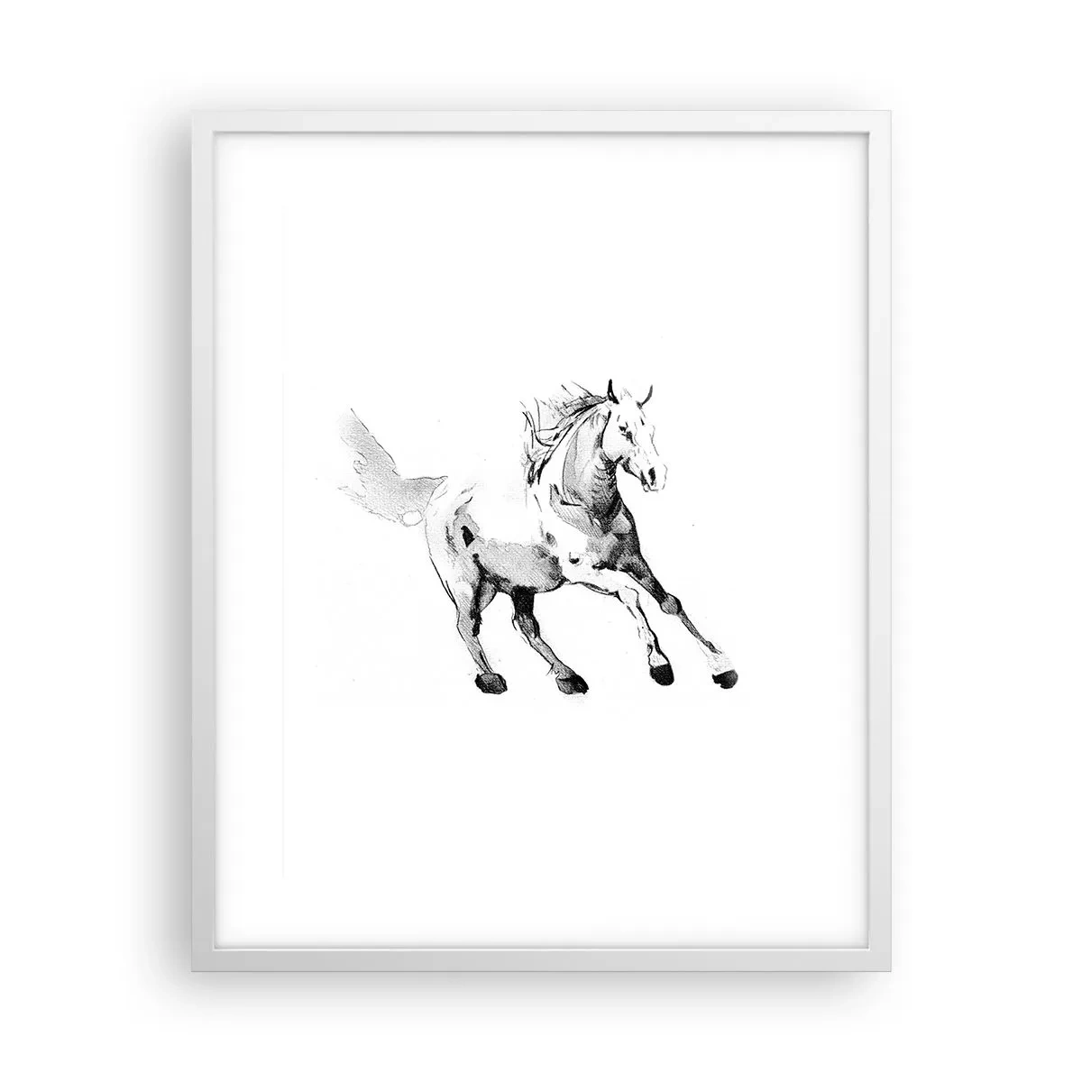 Affiche dans un cadre blanc - Poster - Âme indomptée - 40x50 cm