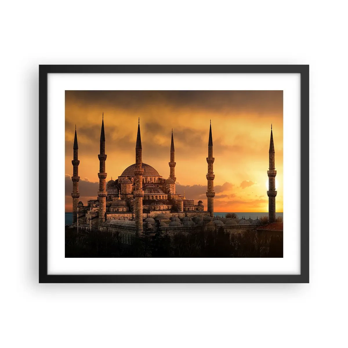 Affiche dans un cadre noir - Poster - Dieu est grand - 50x40 cm