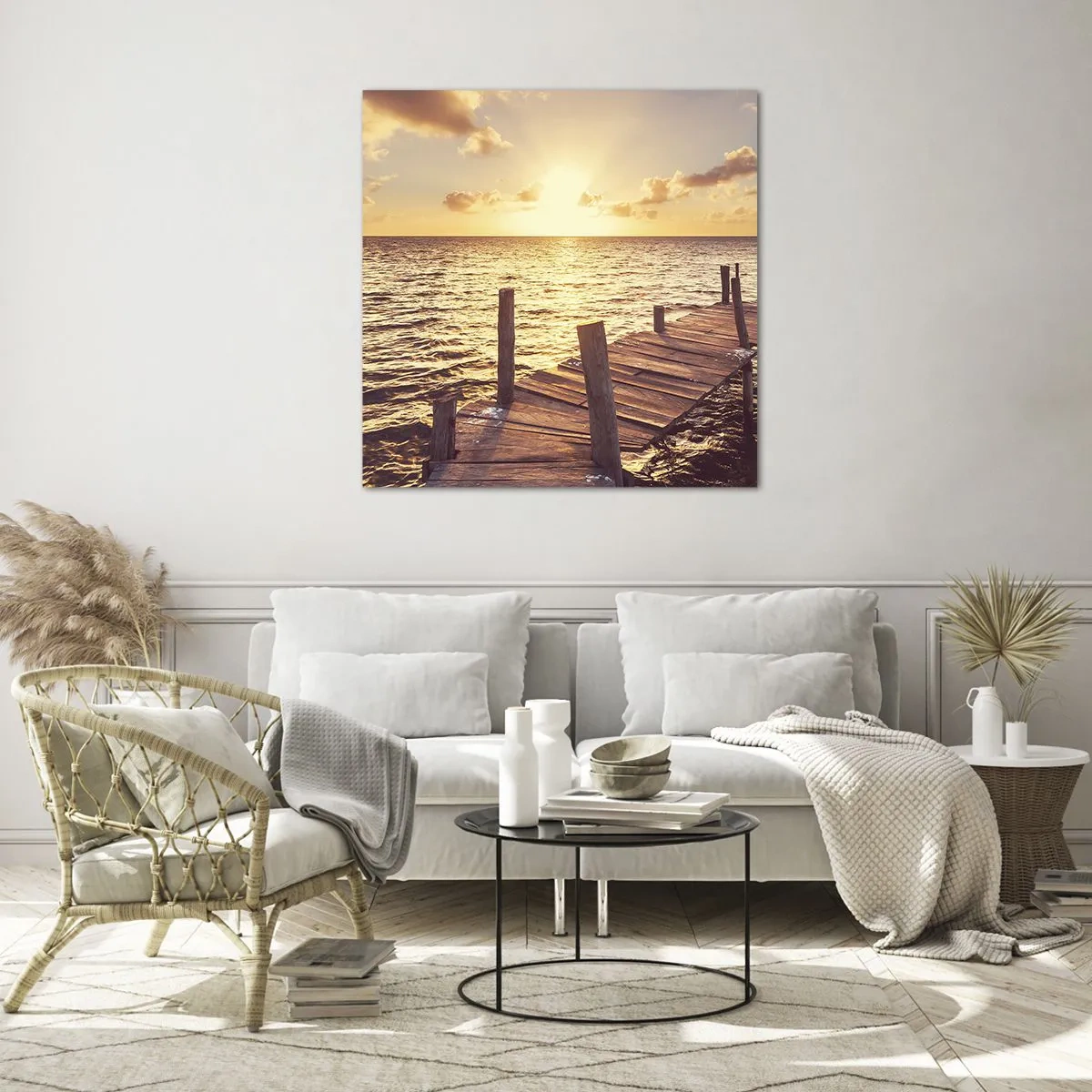 Impression sur verre - Image sur verre - La terre d'or de la douceur - 40x40 cm