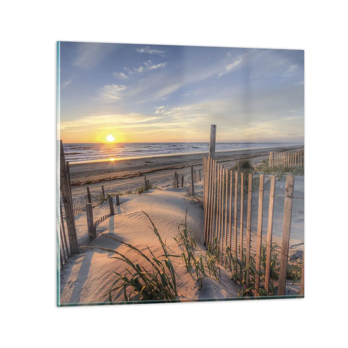 Impression sur verre - Image sur verre - Ombre et brillance du vent - 40x40 cm