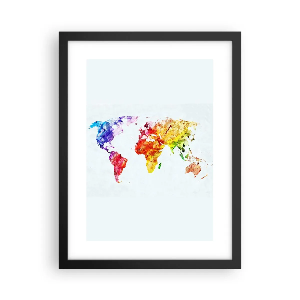 Affiche dans un cadre noir - Poster - Toutes les couleurs du monde - 30x40 cm