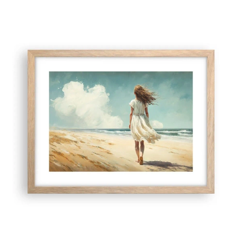 Affiche dans un chêne clair - Poster - Pour rencontrer le soleil et le vent - 40x30 cm