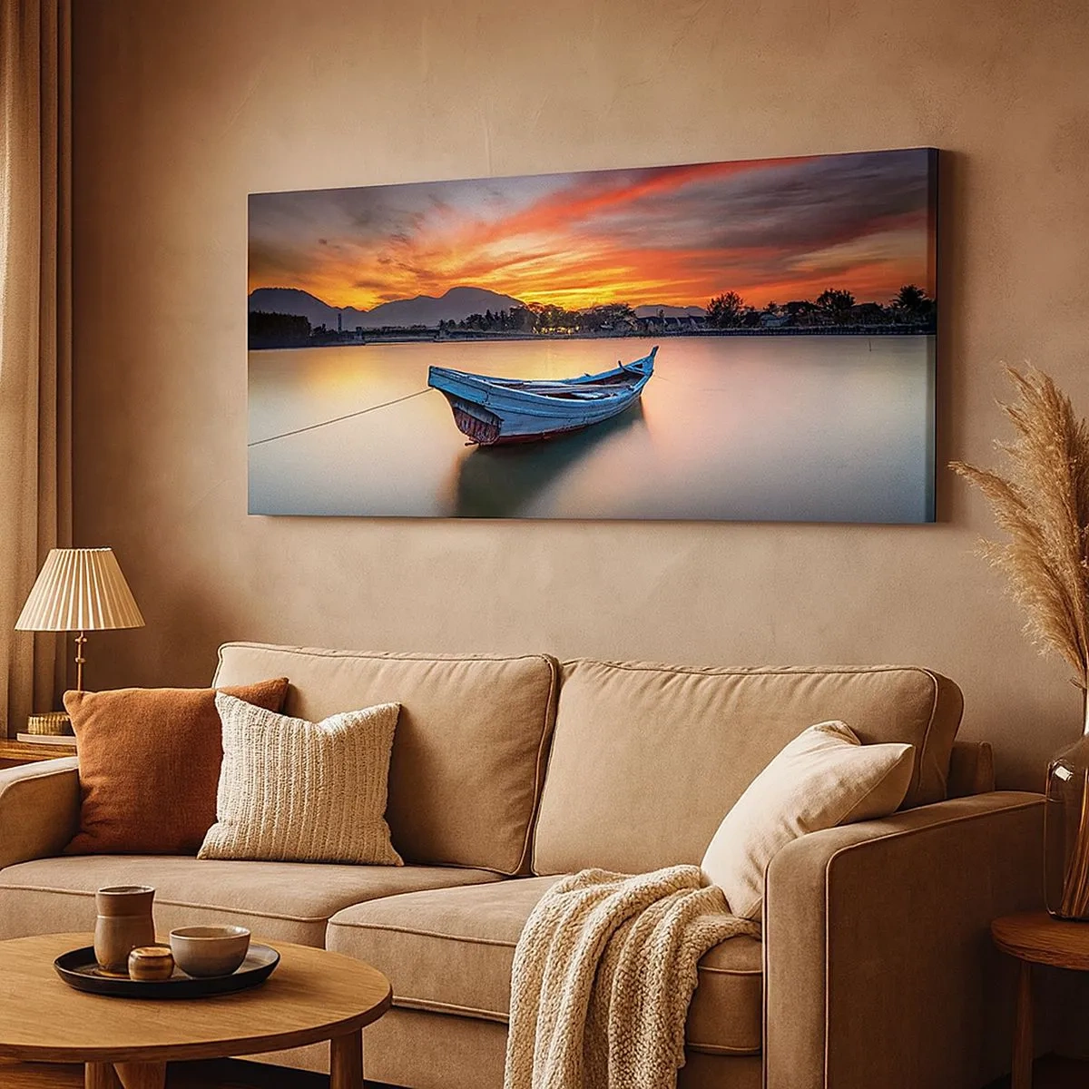 Impression sur toile - Image sur toile - Une bonne nuit arrive - 100x40 cm