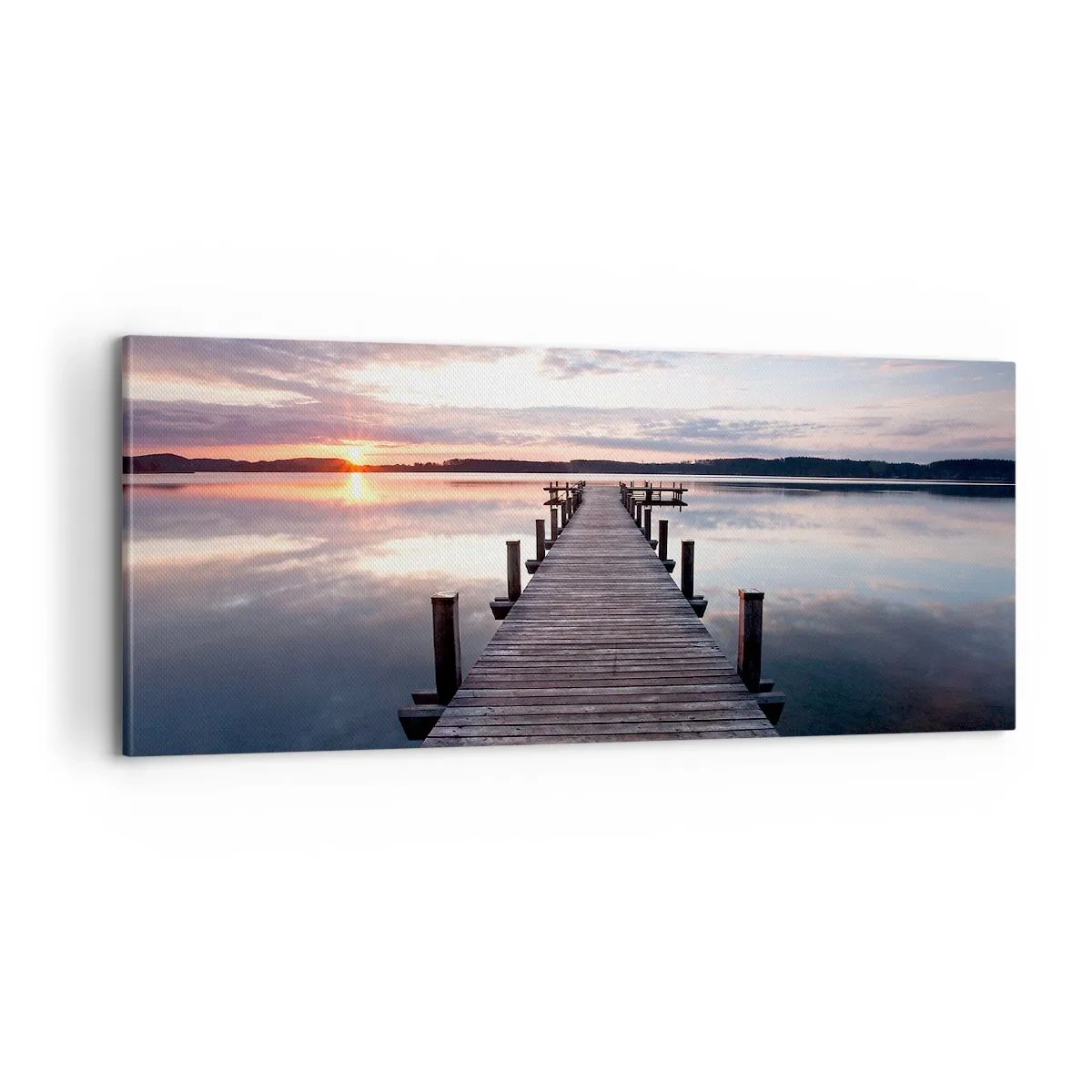 Impression sur toile - Image sur toile - Une frontière tranquille entre le jour et la nuit - 100x40 cm